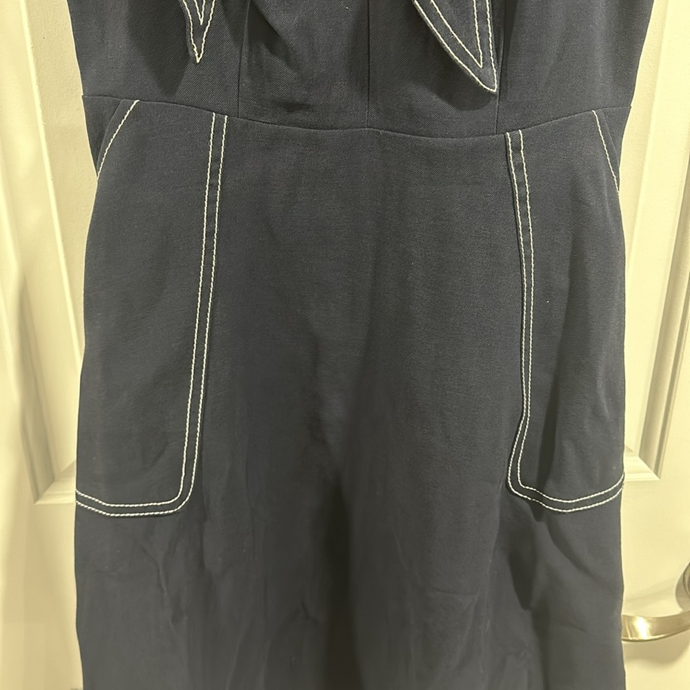 NWT A New Day Nautical Twist Tie Front Dress - Picture 6 of 13